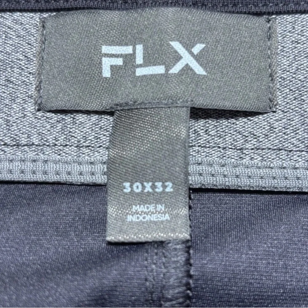 FLX Chino Pants Mens 30x32 Navy Blue Excellent Stretch Performance Commuter